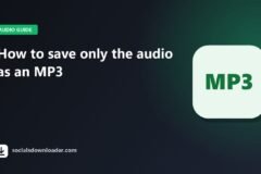 Guide cover: how to save only the audio as an MP3