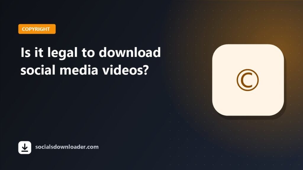 Guide cover: is it legal to download social media videos?